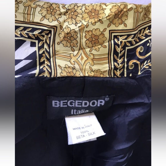 Begedor Italy 100% Silk Jacket Vintage M - Picture 7 of 12